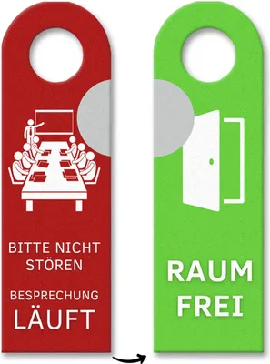 Produktbild von Besprechung läuft - Raum frei Türhänger