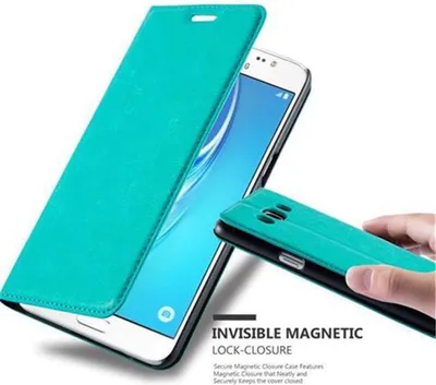 Produktbild von Cadorabo Hülle für Samsung Galaxy J5 2016 Schutz Hülle in Türkis Handyhülle Etui Case Cover Magnetverschluss