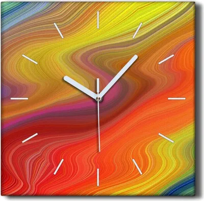 Produktbild von Coloray Hodiny Unikátní 30x30 cm  Tiché hodiny Pro obývací pokoj a kuchyň Nástěnné hodiny Plátno Černé ručičky hodin - Barevné písky