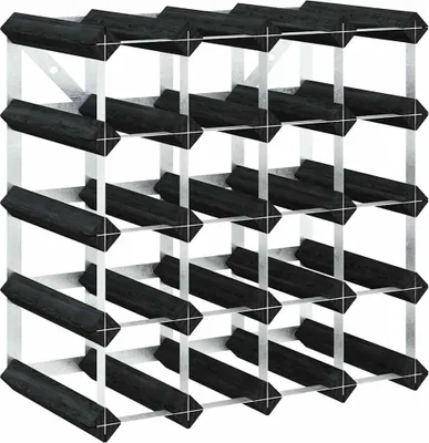 Image de vidaXL Casier à vin pour 20 bouteilles noir pin massif