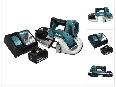 Immagine prodotto di Sega a nastro a batteria senza spazzole Makita DPB 183 RT1 18 V 66 mm + 1x batteria 5,0 Ah + caricabatterie