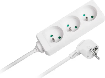 Produktbild von Stromverlängerungskabel 3 Steckdosen 3m 3x1,5mm KEMOT