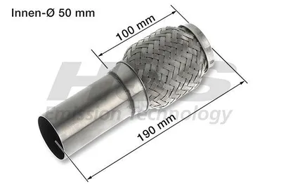 Obrázok produktu pre HJS 83 00 8460 Ohybná rúrka výfukového potrubia Výfukové potrubie