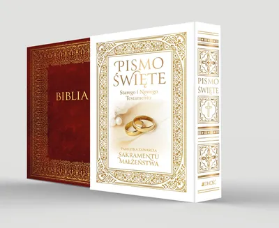 Zdjęcie produktu dla Pismo Święte Starego i Nowego Testamentu. Biblia domowa. Pamiątka zawarcia sakramentu małżeństwa