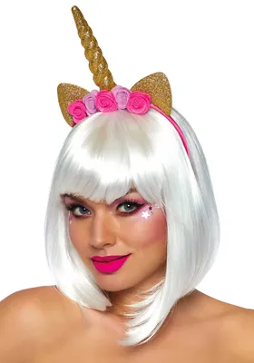 Produktbild von Leg Avenue - Einhorn-Blumen-Stirnband Gold