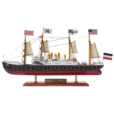 Produktbild von Büttner Sammler Edition - Modellschiff Schiffsmodell Modellbau Holzmodell Standmodell klein zur Dekoration kein Bausatz - ELBE (1881) 20cm