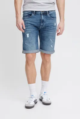 Produktbild von BLEND BHDeniz Herren Jeans Shorts Kurze Denim Hose mit Destroyed-Optik und Stretch
