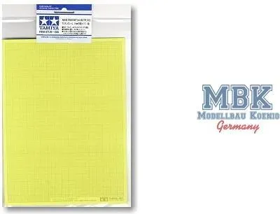 Produktbild von Tamiya 87129 - Zubehör - Maskier-Folie 250X180mm Raster - 5 Stück - Neu
