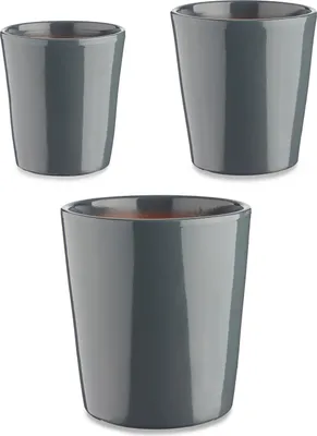 Obrázok produktu pre Súprava hrncov Ibergarden CONICO-7011 antracitová hlina Cónica Ø 14 cm Ø 22 cm Ø 17 cm 3 ks