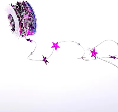 Produktbild von Stern & Perlenkordel - pink - 1mm - 10m - 97564 38