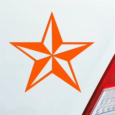 Produktbild von Auto Aufkleber Stern Stars Star 10x10 cm Orange Sticker Heckscheibenaufkleber