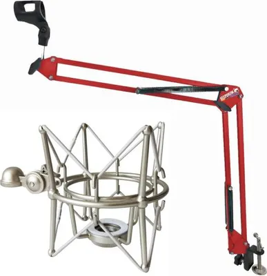 Obrázek produktu pro keepdrum NB35 RD červené kloubové rameno s mikrofonním pavoukem MS089SV