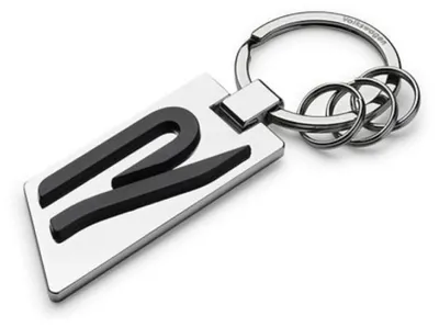 Original VW R Schlüsselanhänger Schlüssel Logo R Key Sport Chrom – Produktansicht