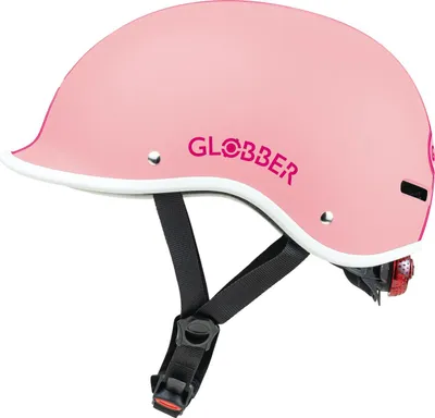 Obrázok produktu pre GLOBBER HELM MASTER LIGHTS - Bezpečnostná prilba pre deti, veľkosť XS/S 47-51, nastaviteľná veľkosť, zadné svetlo LED, pastelovo ružová