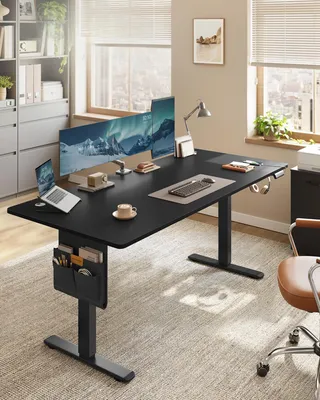 Produktbild von SONGMICS Höhenverstellbarer Schreibtisch, 180 cm, Memory-Funktion mit 4 Höhen, USB-C-Anschluss, Organizer