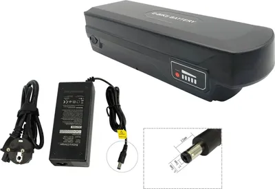 Produktbild von PowerSmart 17400mAh Gepäckträgerakku E-Bike Elektrofahrrad Ersatz Akku  (Li-Ion, 17.4Ah, 36V) mit Ladegerät