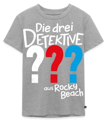 Produktbild von Spreadshirt Die Drei Fragezeichen Kids aus Rocky Beach Kinder Premium T-Shirt, 122/128 (6 Jahre), Grau meliert