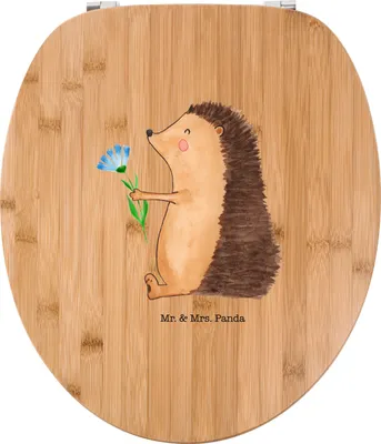 Produktbild von Mr. & Mrs. Panda WC Sitz Igel Blumen - Transparent - Geschenk, Klo-Deckel, krank, Krankenhaus, WC-Sitz, Gute Besserung, Laune, Besuch, Klodeckel, Brille, klo deckel
