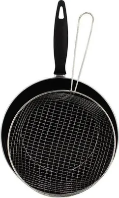 Image de Poêle à Frire Menastyl, Acier Émaillé Noir, 26 cm, Tous Feux dont Induction