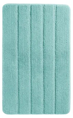Produktbild von SCHIESSER Badteppich Milano | Einfarbig | 100% Polyester | Flauschig & Saugfähig | Rutschhemmend | 60x100 cm | Helltürkis