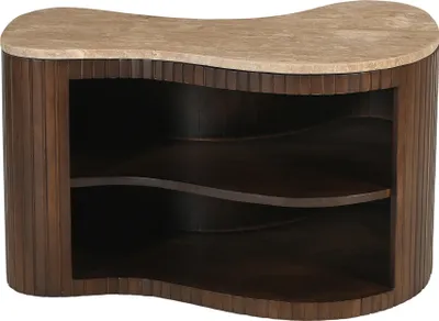 Produktbild von SIT Möbel TV Board | 2 offene Fächer | Mango massiv, braun | B 60 x T 40 x H 75 cm | 14715-30 | Serie RONDURA