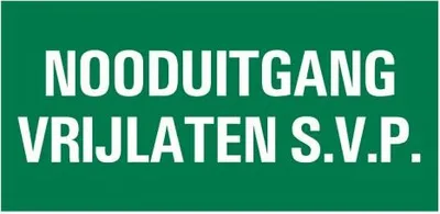 Produktbild von Transparentes Notausgangsschild – 150 x 300 mm.