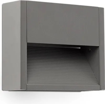 Produktbild von Faro 70906, Wandbeleuchtung für den Außenbereich, Dunkles Grau, Aluminium, IP54, I, 3 W