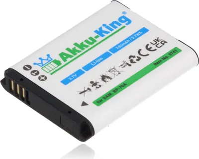 Produktbild von Akku-King 20106482, Samsung, 740 mAh, 3,7 V, Lithium-Ion (Li-Ion)