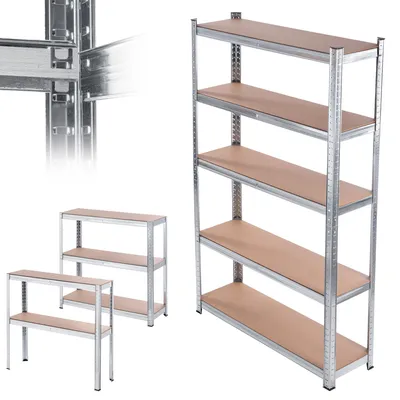 Zdjęcie produktu dla KADAX Regał metalowy magazynowy Garażowy 5-Poziomowy 180x90x30cm 875kg