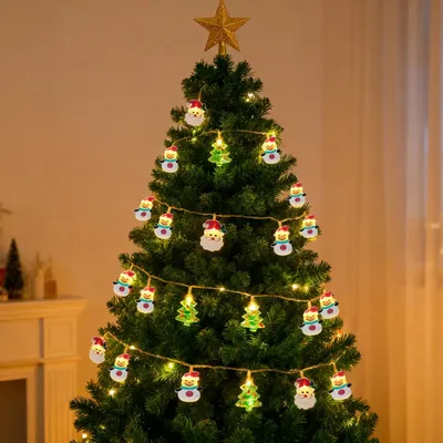 LED-Lichterkette 3 m, 20 Figuren, 2 Modi, batteriebetrieben