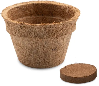 Produktbild von Kokos Anzuchttöpfe & Quelltabletten für eine erfolgreiche Anzucht - torffrei - Größe: 0,30L - Ø 10 cm 5x