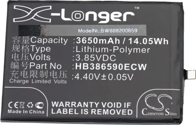 Produktbild von vhbw Akku Ersatz für Huawei HB386590ECW für Handy Smartphone Telefon (3650 mAh, 3,85 V, Li-Polymer)