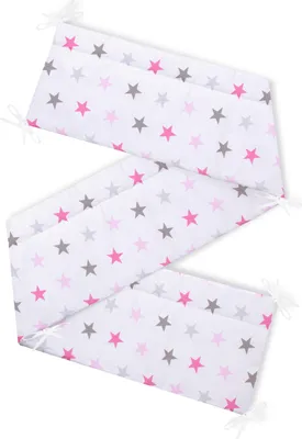 Produktbild von Amilian Bettumrandung Babybett Baby Kinder Nestchen Kantenschutz Bettnestchen Kopfumrandung für Laufstall Bettausstattung Bettschlange 210 cm