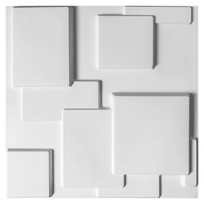 12er-Pack 3D-Wandpaneele, Weiß, 50×50 cm, PVC