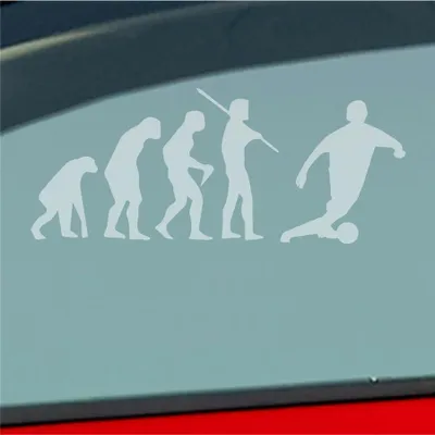 Produktbild von Auto Aufkleber Evolution Soccer Fussball Sport Fußball 15x6 cm Milchglas Sticker Heckscheibenaufkleber