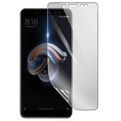 Image de 3mk, protection d'écran hydrogel antichoc et anti-rayures pour Xiaomi Redmi Note 5, Transparent