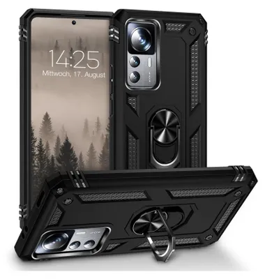 Produktbild von Armor Outdoor Handyhülle für Xiaomi 12T / 12T Pro Handy Panzer Case Cover Schutzhülle Farbe: Schwarz