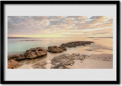Produktbild von Bild 100x70 MDF-Rahmen Wandkunst Seestrandlandschaft