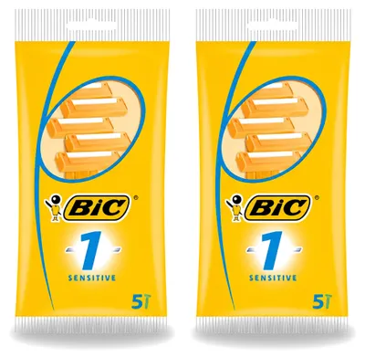 Produktbild von 2 x Bic 1 Sensitive Einwegrasierer für Herren - Vorteilspackung - 2 Stücke