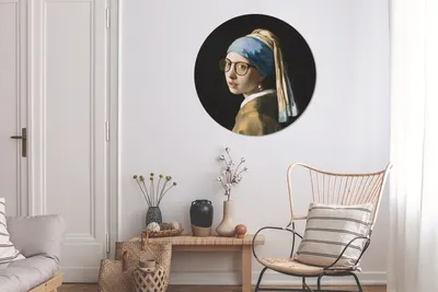 Produktbild von MuchoWow® - Mauerkreis - Wandbilder - Runde Bild - Bild aus Aluminium - Schlafzimmer - Wohnzimmerdekoration - Wand Dekoration