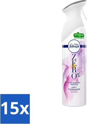 Obrázok produktu pre Febreze sprej – 0 % – orchidea – osviežovač vzduchu – 300 ml – výhodné balenie – 15 kusov