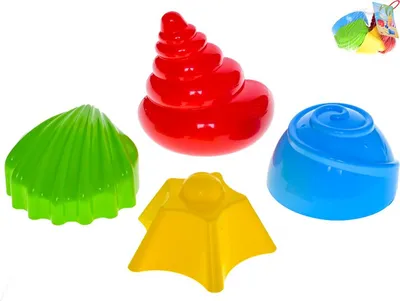 Zdjęcie produktu dla Foremki do piasku 7-9 cm 4 szt. w siatce