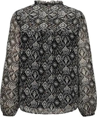 Produktbild von ONLY ONLDITSY L/S BLOUSE WVN NOOS Black/SHANA GRAFIC XL