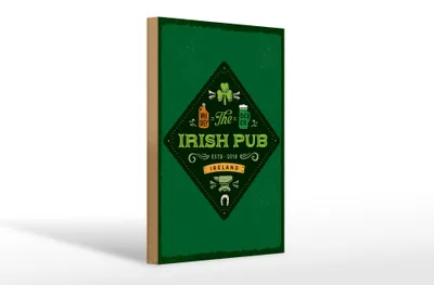 Produktbild von Holzschild Spruch Ireland Irish Pub Whiskey Beer 20x30cm