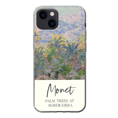 Produktbild von MuchoWow® Handyhülle Schutzhülle Hülle für iPhone 13 mini Monet - Kunst - Palmen in Bordighera Silikon Softcase Handy Hülle - Softcase