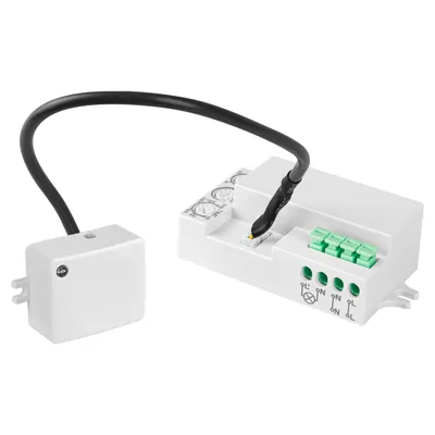 Obrázok produktu pre Mikrovlnný detektor pohybu MasterLED s káblom IP20 360°/180° 5-15 m nastaviteľný dosah