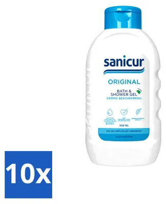 Obrázok produktu pre 10 kusov gélu na umývanie tela a sprchy Sanicur Original – 300 ml – výhodný balík