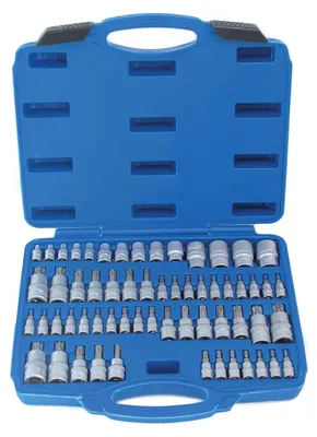 Immagine prodotto di Set 60 inserti e bussole E-Torx e Torx Plus 1/4" 3/8" 1/2"