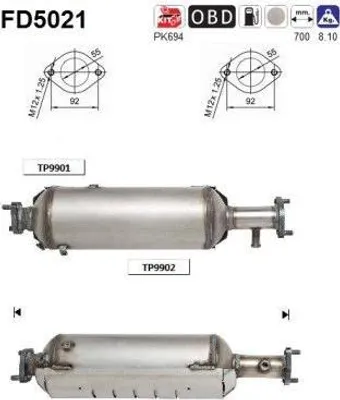 Obrázek produktu pro Filtr Pevných Částic Dpf Kat. Kia Sportage 2,0Crdi 08- Euro 4