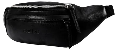 Produktbild von Leder Bauchtasche Gürteltasche für Herren und Damen - Fanny Pack mit 2 Reißverschlusstaschen - Handytasche, Geldgürtel